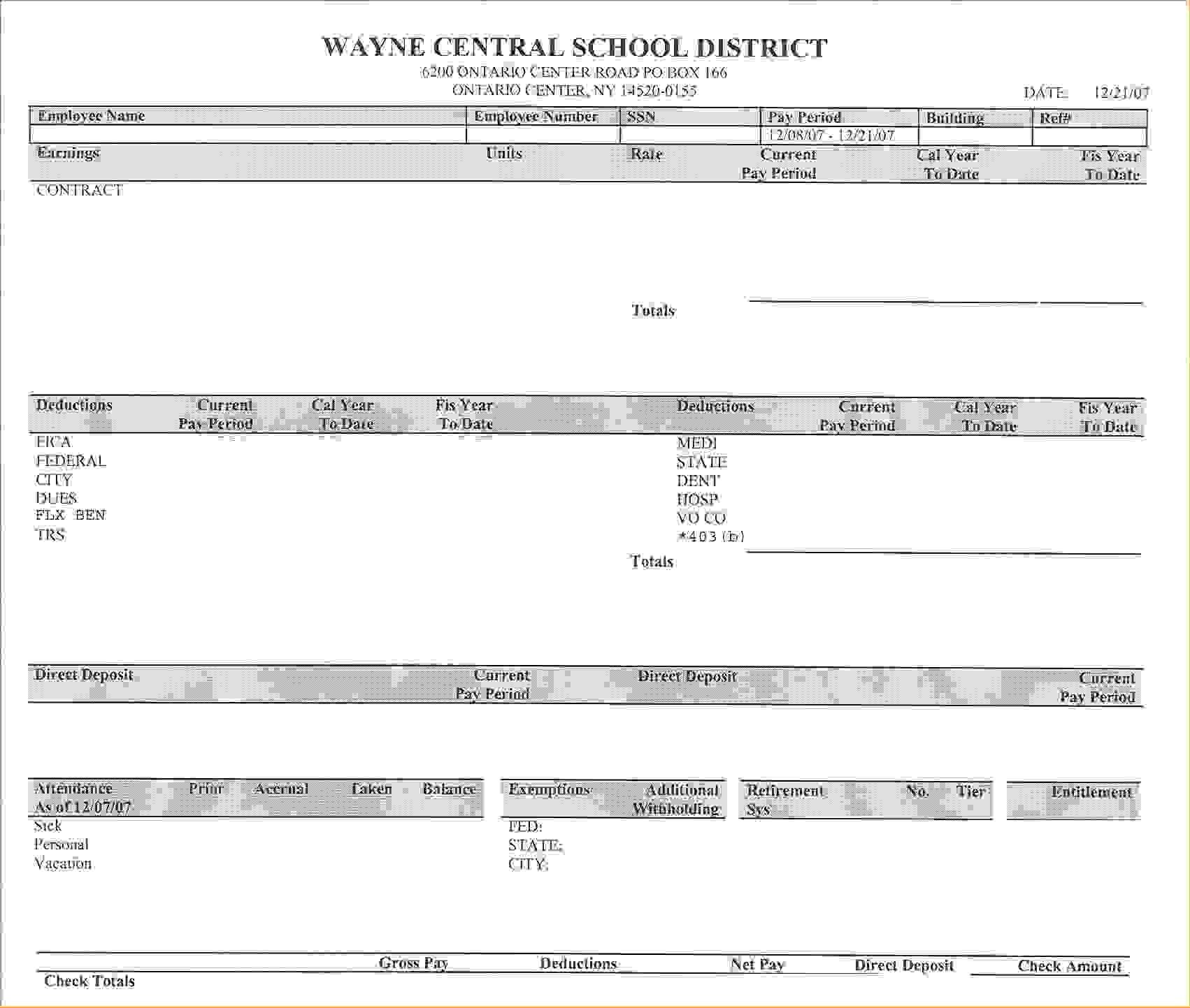 022 Template Ideas Free Pay Stub Excel Blank Stubs Staggering Canada - Printable Pay Stub Template Free