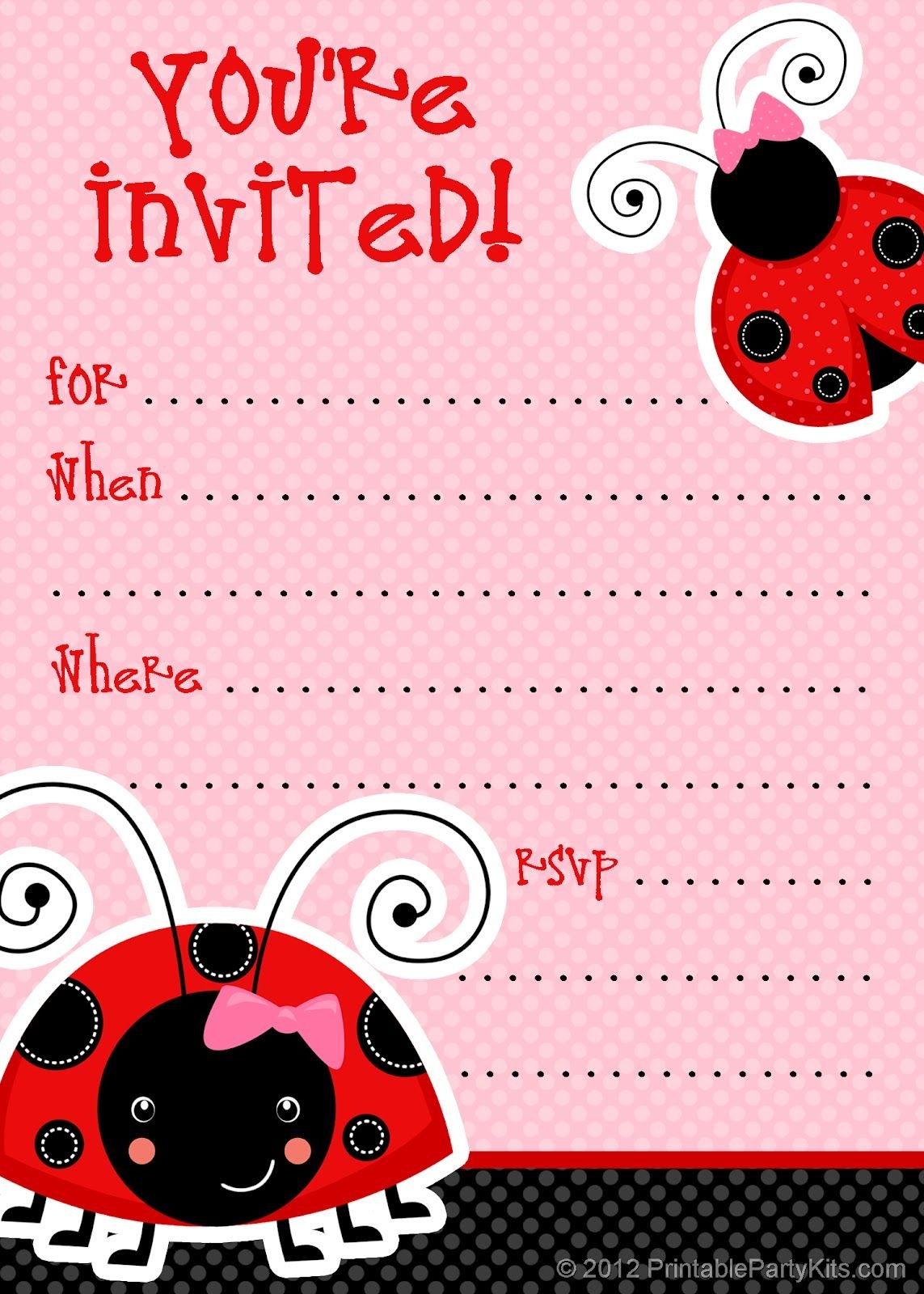 Miraculous Ladybug Invitation Template Free