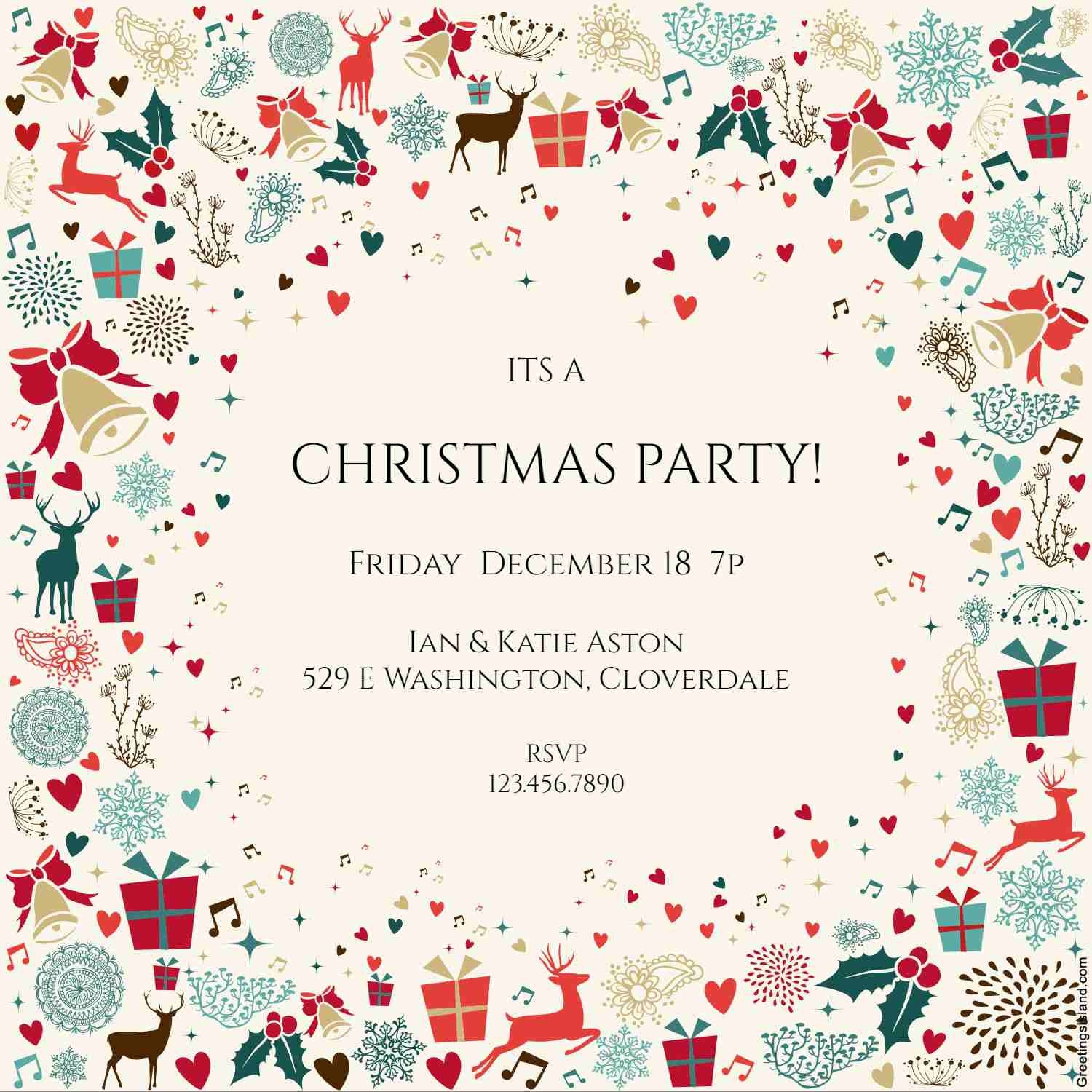 10 Free Christmas Party Invitations That You Can Print - Free Printable Personalized Christmas Invitations