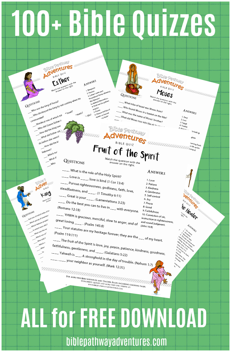 100+ Free Bible Quizzes For Kids | Bible Quiz | Bible Study For Kids - Free Printable Bible Trivia For Adults