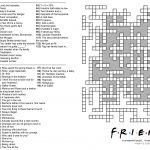 104 Word 'friends' Themed Crossword Puzzle : Howyoudoin   Free Printable Themed Crossword Puzzles