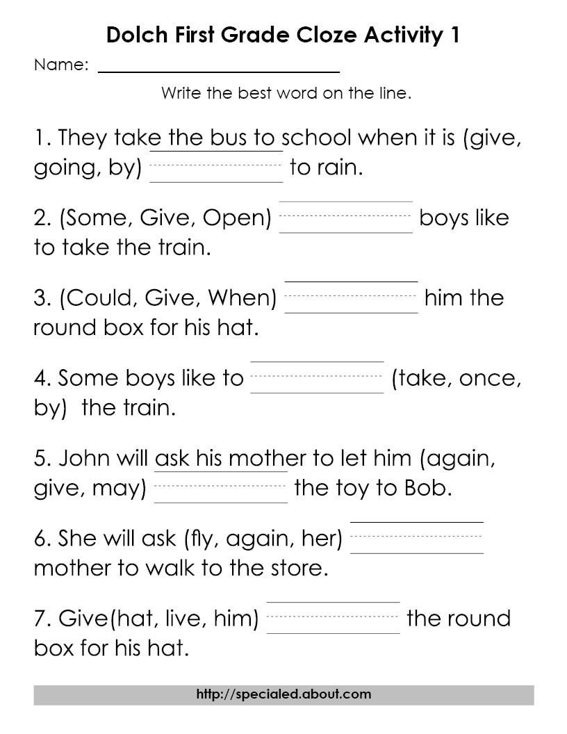 12 Worksheets For Dolch High-Frequency Words | Dibels | Reading - Free Printable Reading Games For 2Nd Graders