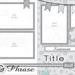 12X12 Two Page Free Printable Scrapbook Layout | Scrapbook Sketches   Free Printable Scrapbook Pages Online