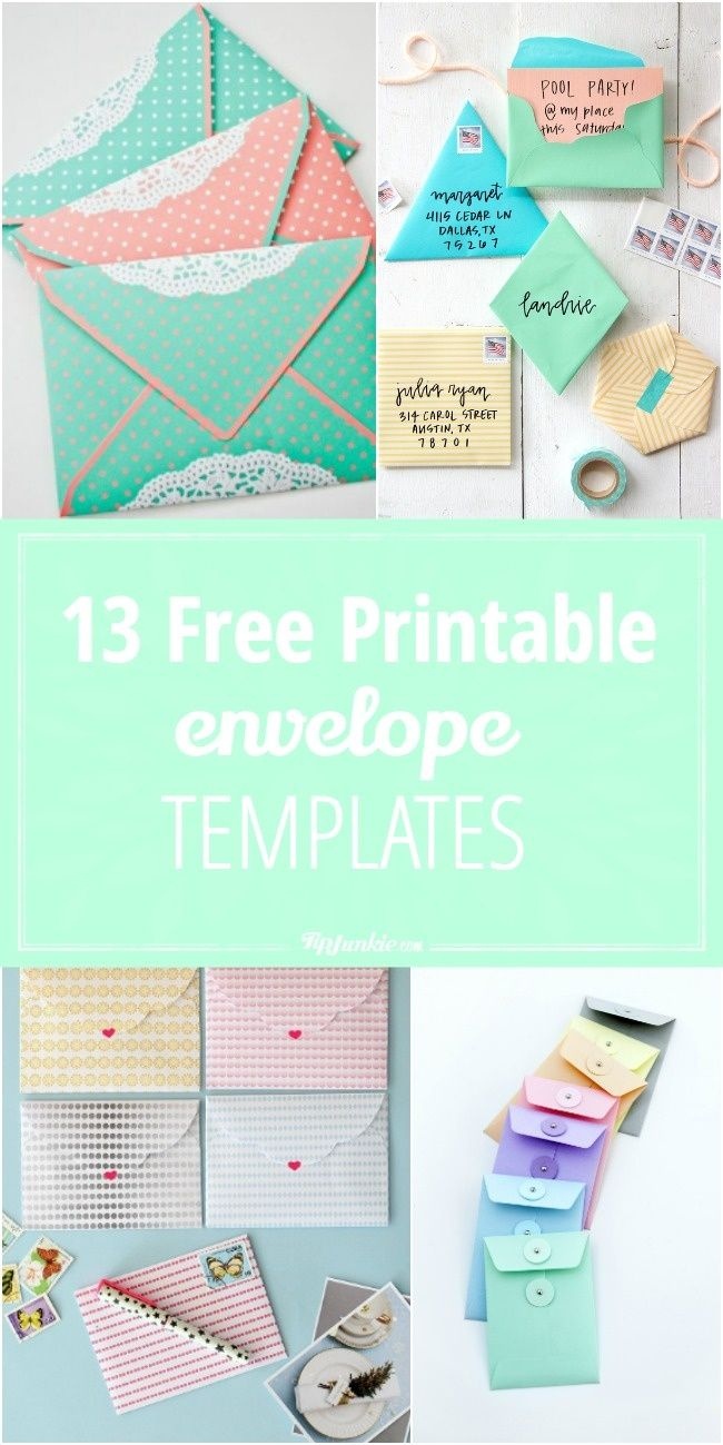 13 Free Printable Envelope Templates | Printables | Templates - Free Printable Envelopes