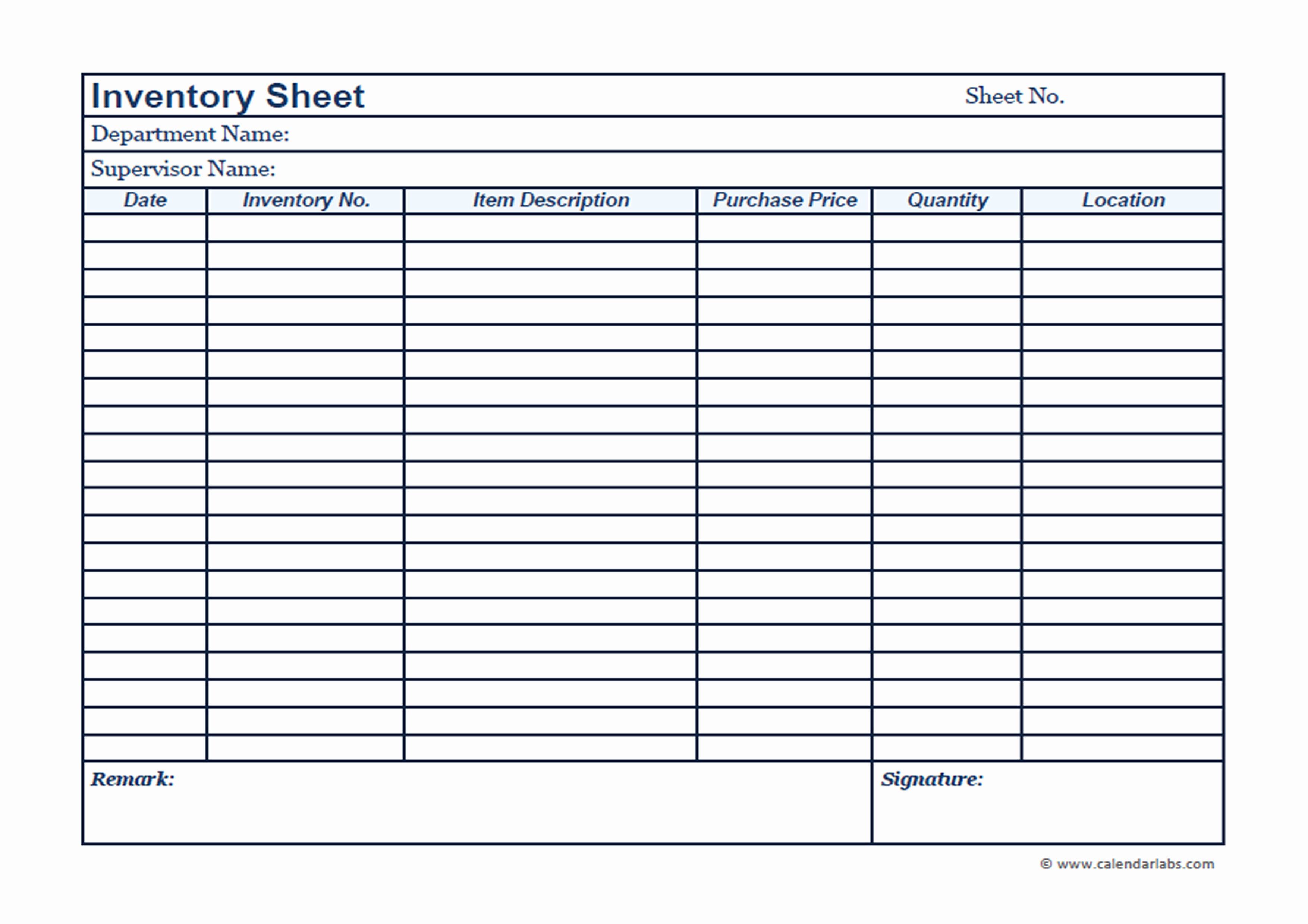 45 Printable Inventory List Templates [Home, Office, Moving] Free