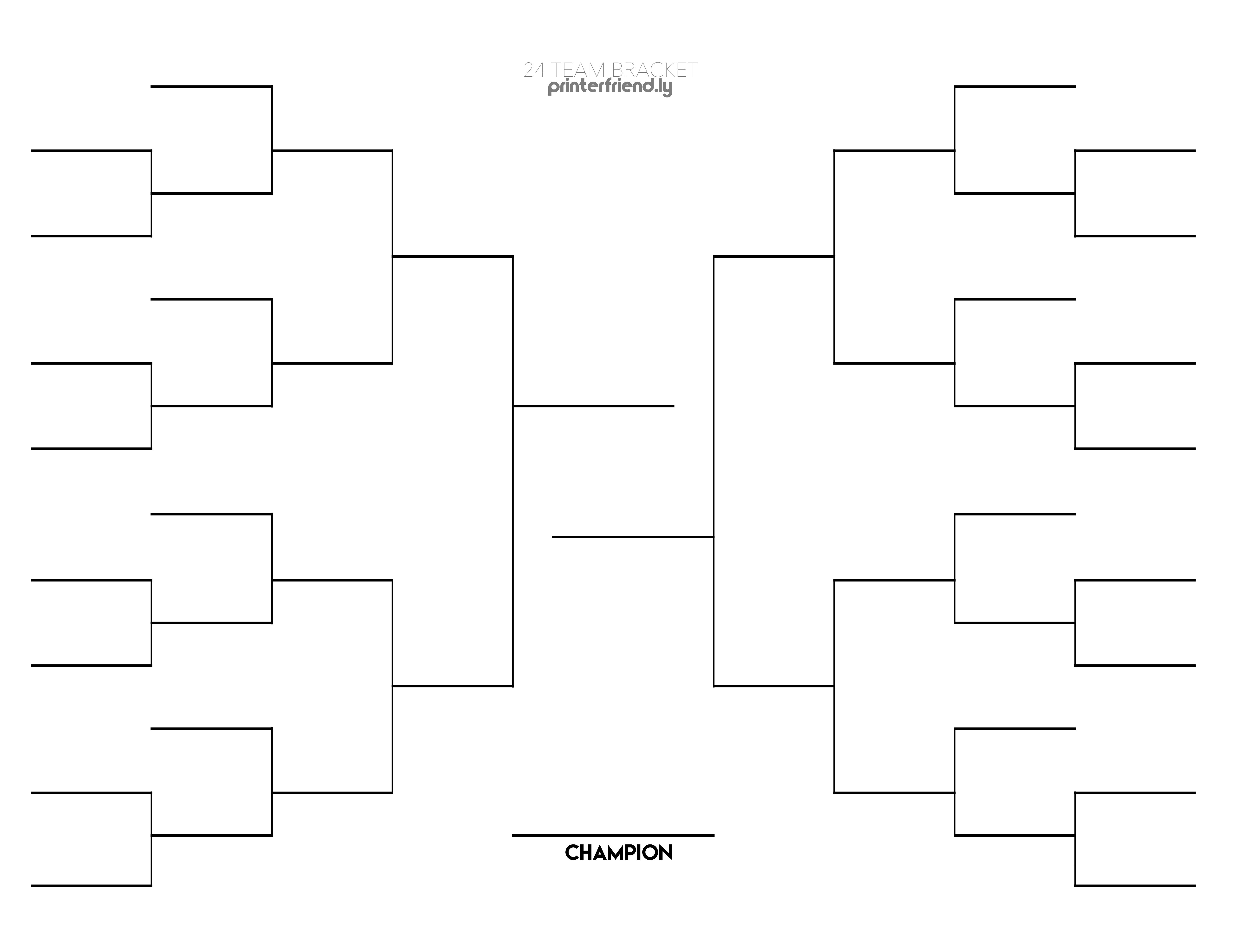 24 Team Printable Tournament Bracket Printerfriendly Free Printable Wrestling Brackets 