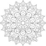 25. Flower Mandala Printable Coloring Page.printbliss On Etsy   Mandala Coloring Free Printable