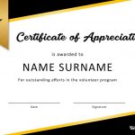 30 Free Certificate Of Appreciation Templates And Letters   Free Printable Volunteer Certificates Of Appreciation
