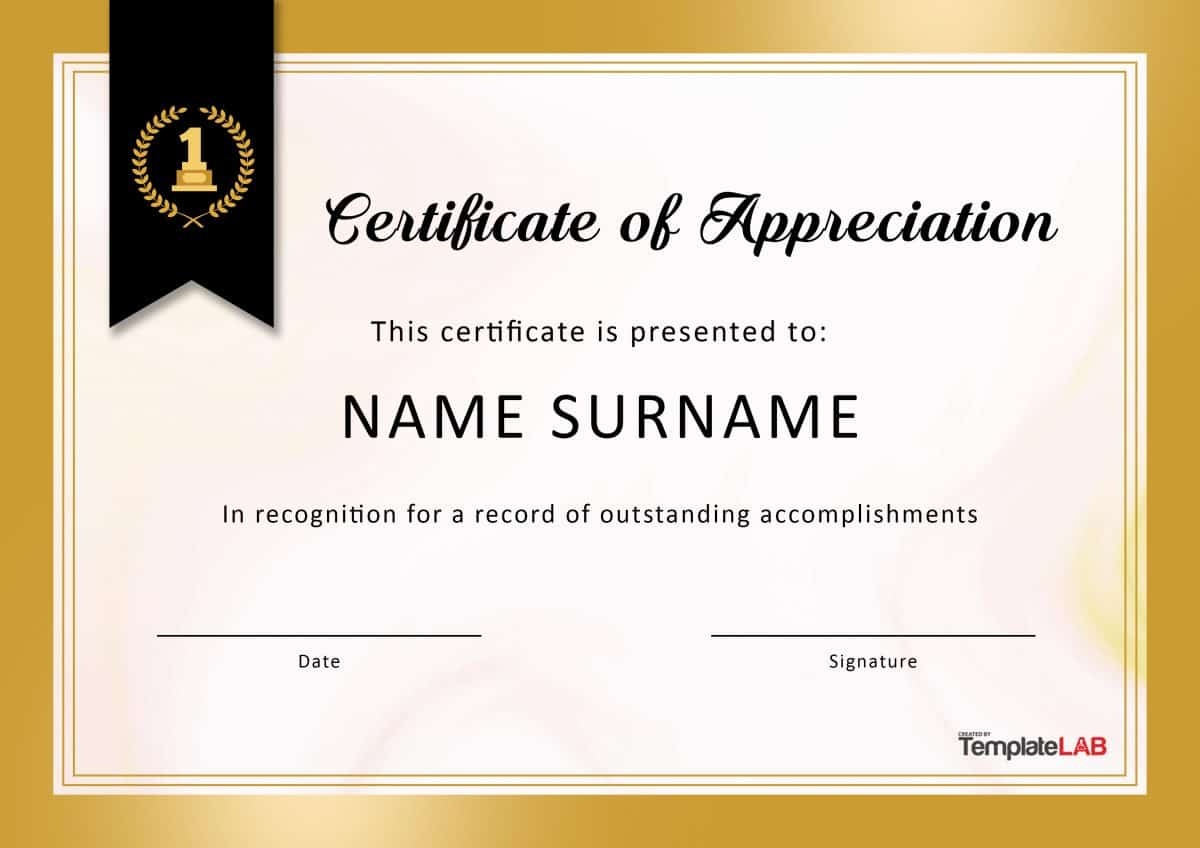 30 Free Certificate Of Appreciation Templates And Letters - Free Printable Volunteer Certificates Of Appreciation