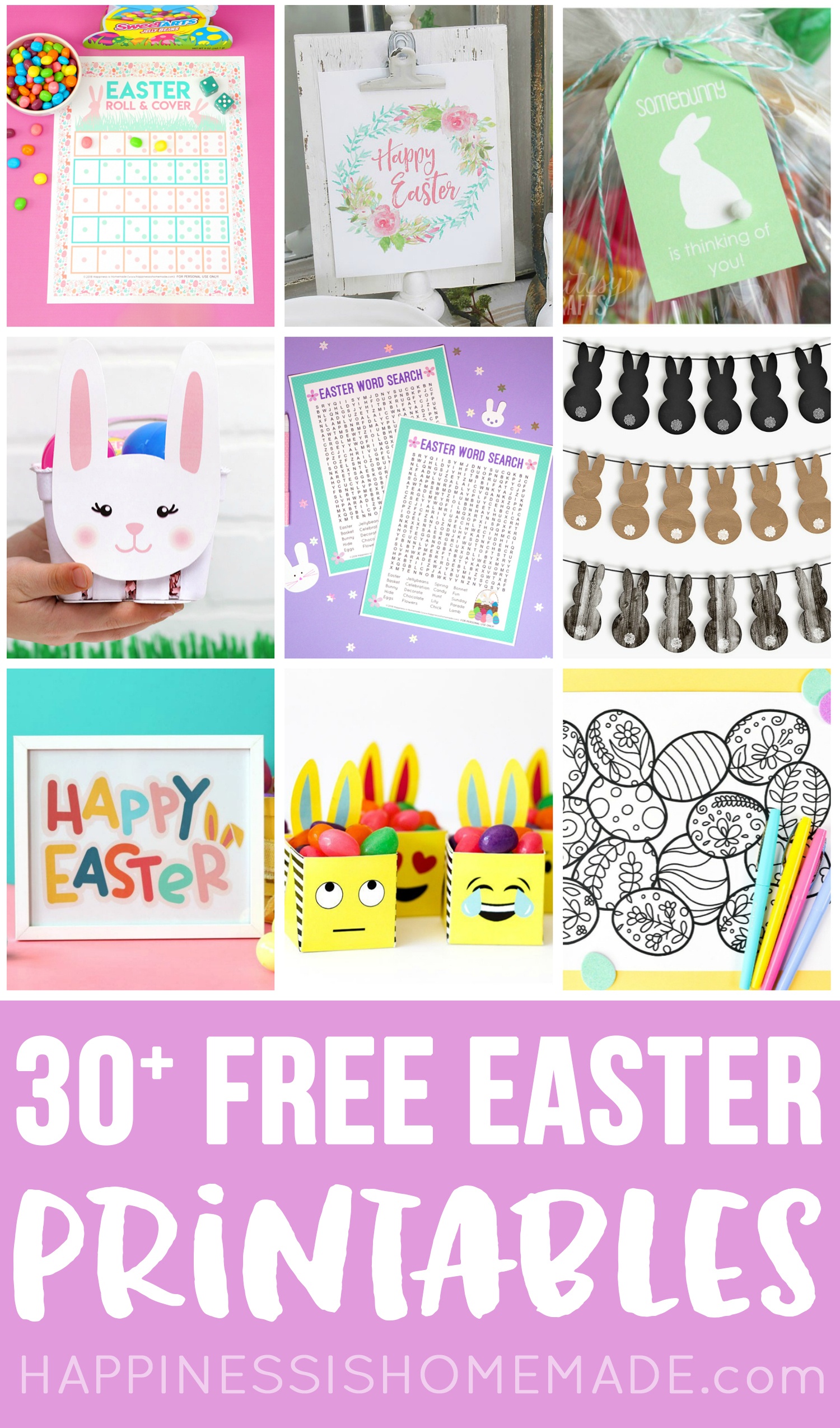30+ Totally Free Easter Printables - Happiness Is Homemade - Free Printable Easter Basket Name Tags
