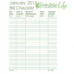 32 Free Bill Pay Checklists & Bill Calendars (Pdf, Word & Excel)   Free Printable Monthly Bill Checklist