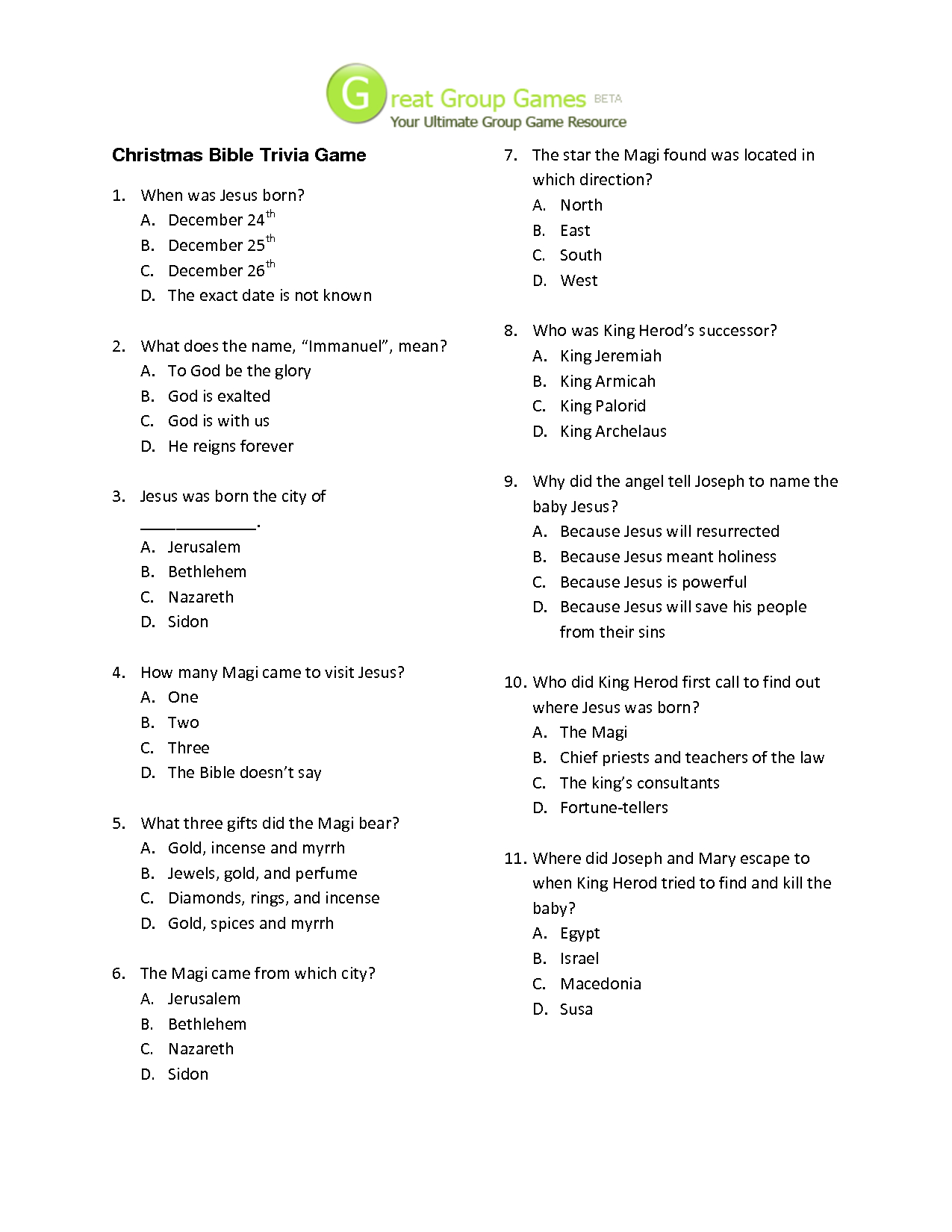 32 Fun Bible Trivia Questions | Kittybabylove - Free Printable Bible Trivia Questions And Answers