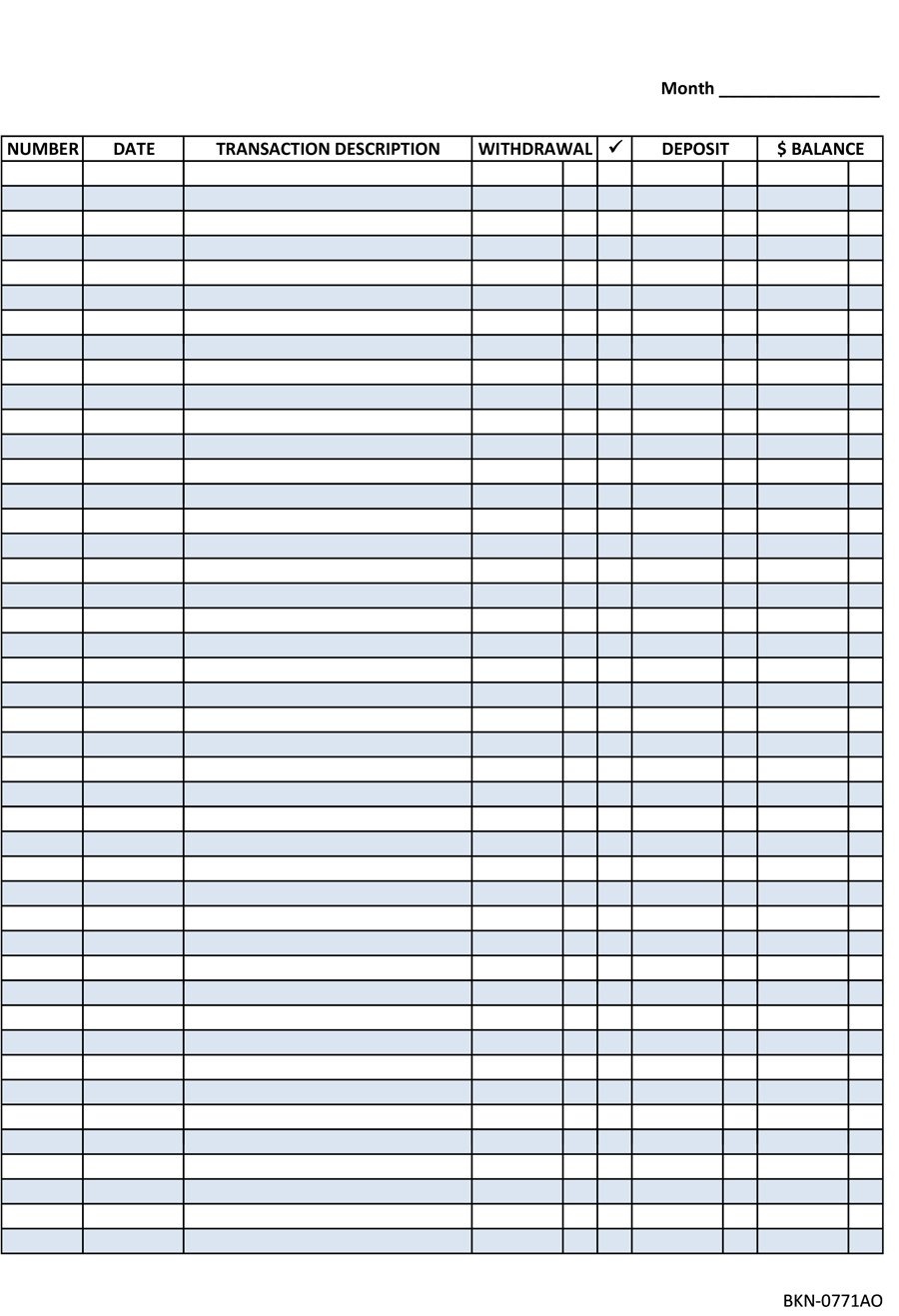 37 Checkbook Register Templates [100% Free, Printable] ᐅ Template Lab - Free Printable Check Register