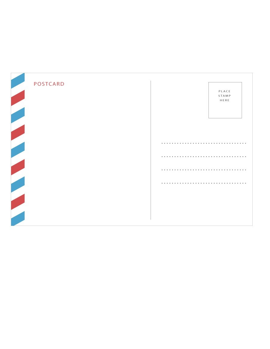 40+ Great Postcard Templates &amp;amp; Designs [Word + Pdf] ᐅ Template Lab - Free Blank Printable Postcards