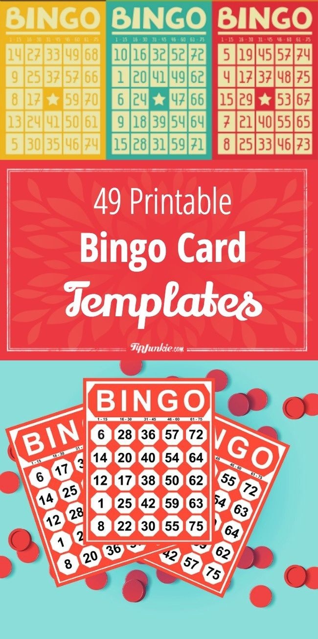 49 Printable Bingo Card Templates | Printables | Free Bingo Cards - Free Printable Bingo Cards Random Numbers