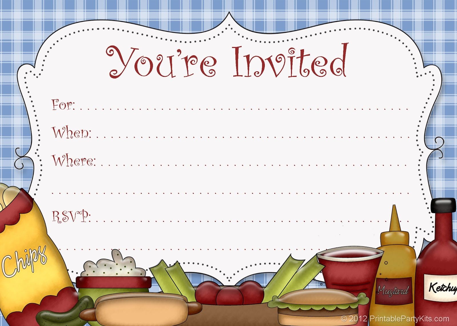 Free Printable Cookout Invitations Free Printable