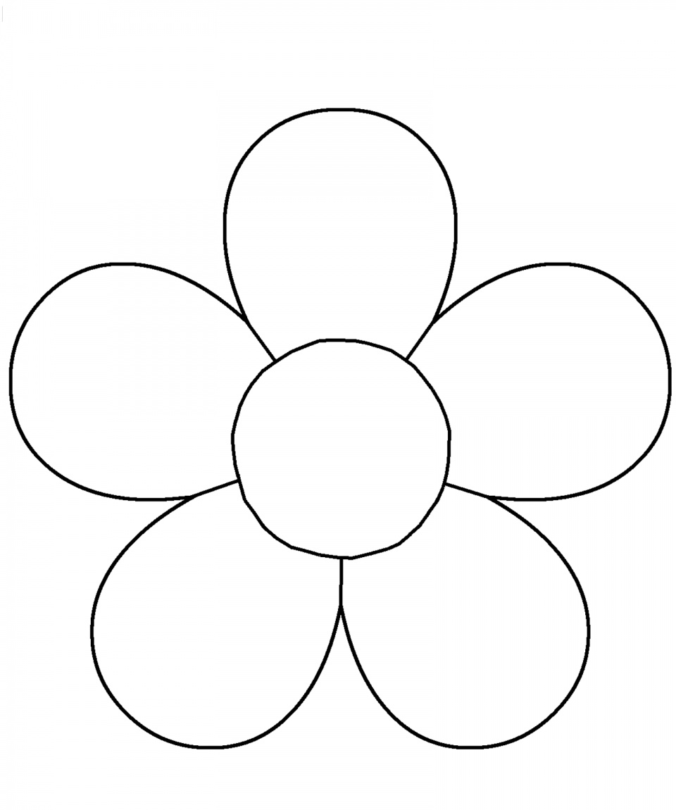 Large Flower Template Printable