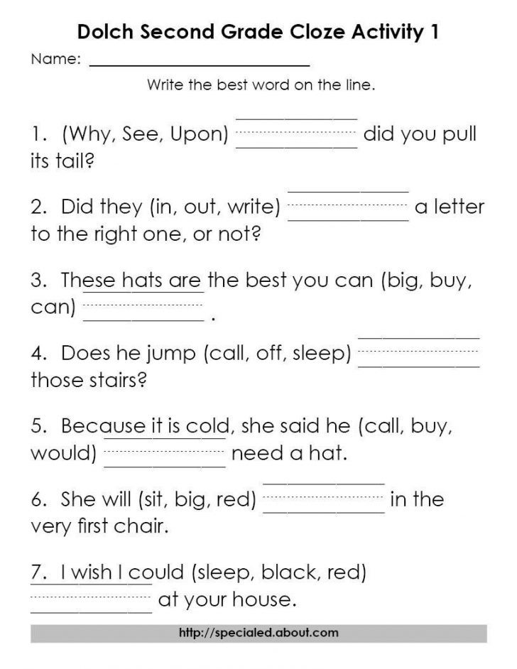Free Printable Reading Games For 2Nd Graders