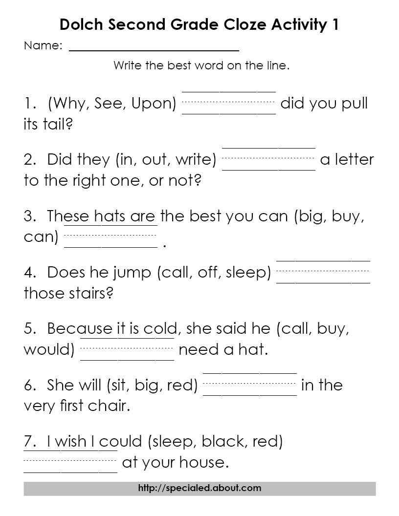 5 Sets Of Worksheets For Dolch High Frequency Words | Dolch - Free Printable Reading Games For 2Nd Graders