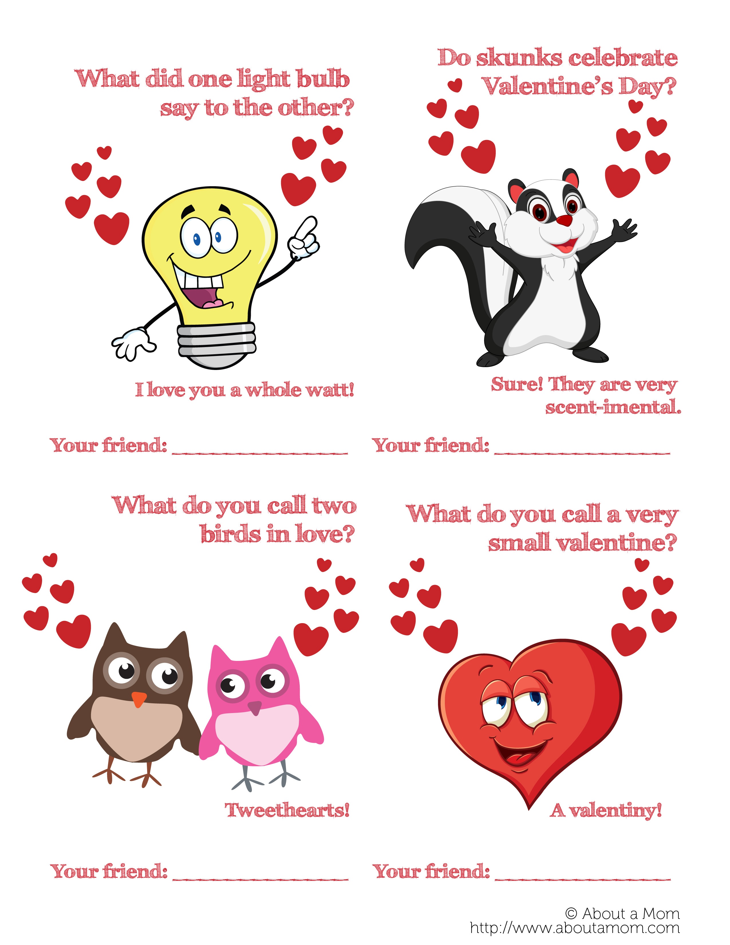Free Printable Valentines Day Cards For Parents Free Printable