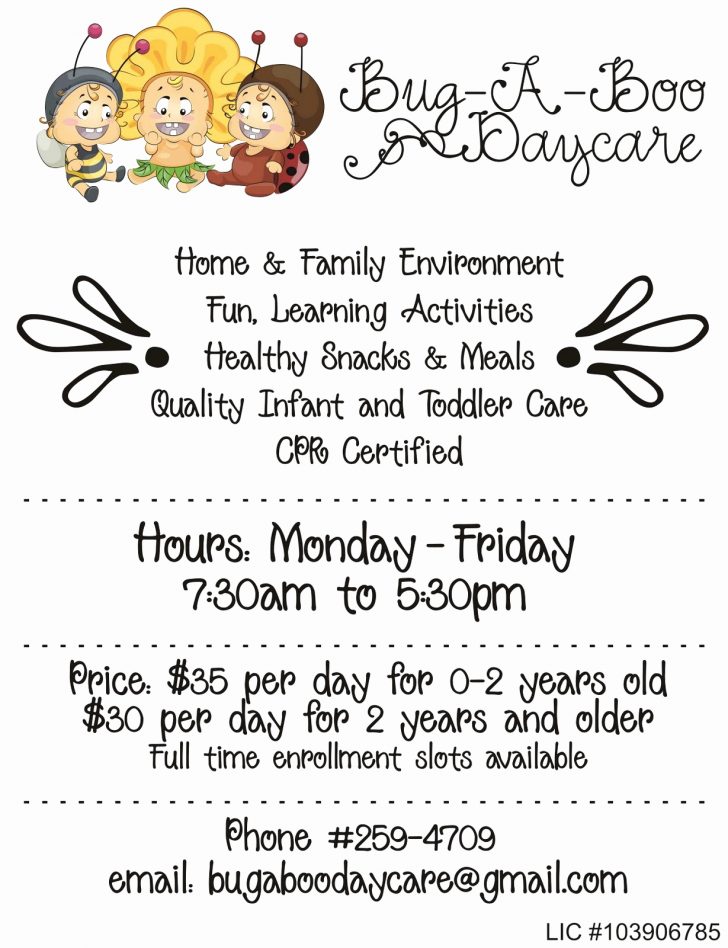 Free Printable Home Daycare Flyers