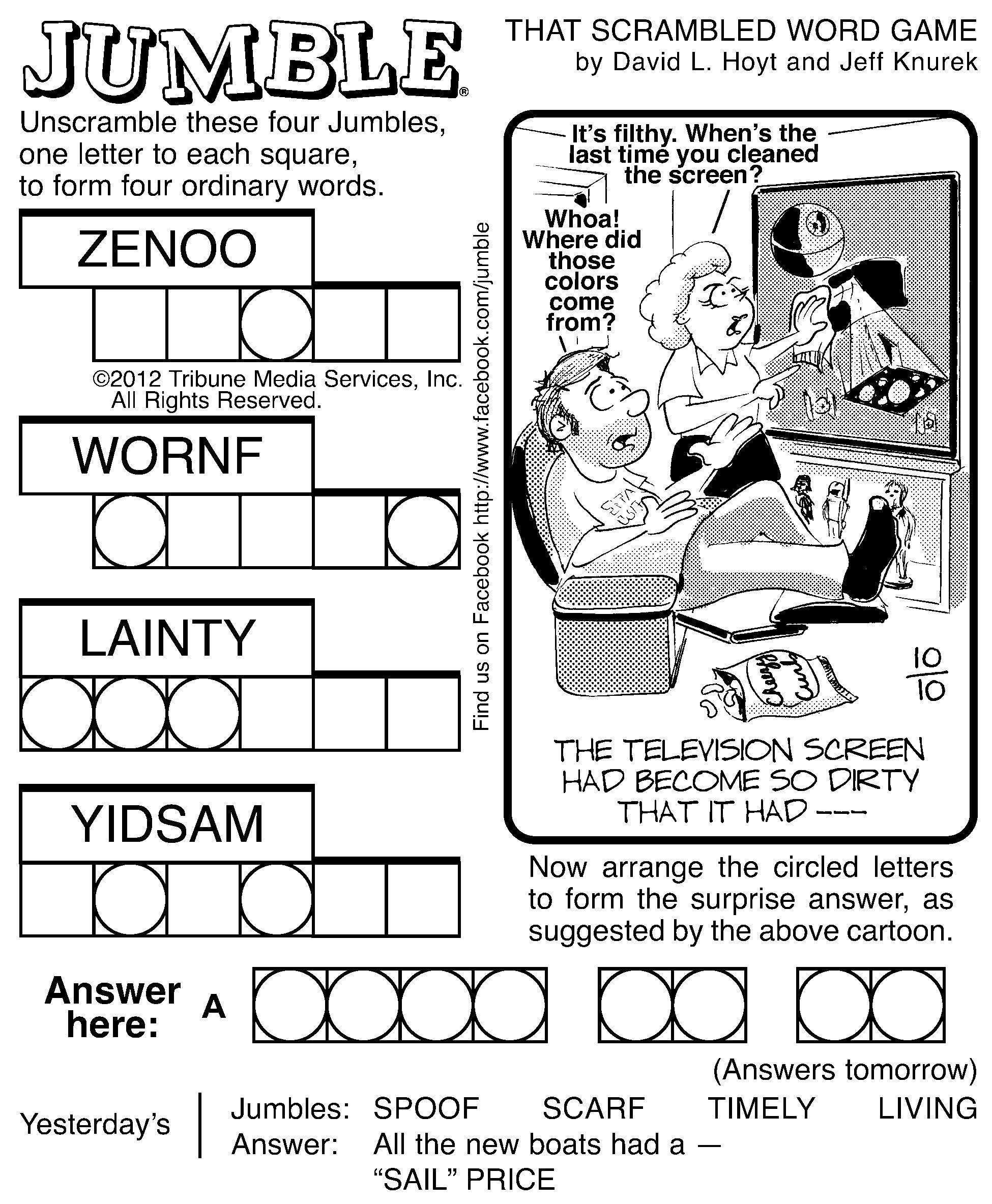 jumble classic word game