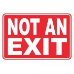 8 In. X 12 In. Plastic Not An Exit Sign Pse 0091   The Home Depot   Free Printable No Exit Signs