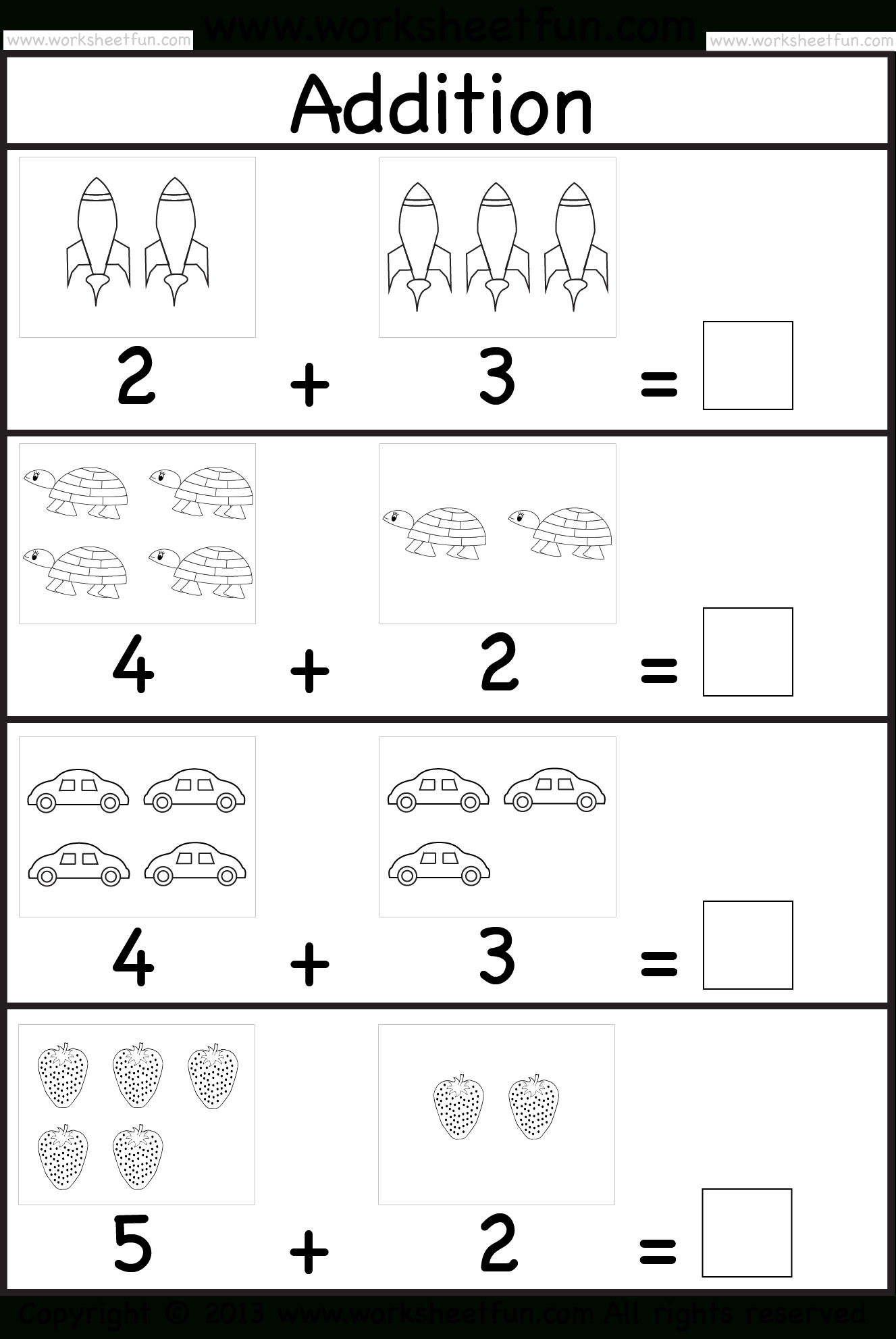 Addition Worksheet. This Site Has Great Free Worksheets For - Free Printable Preschool Addition Worksheets