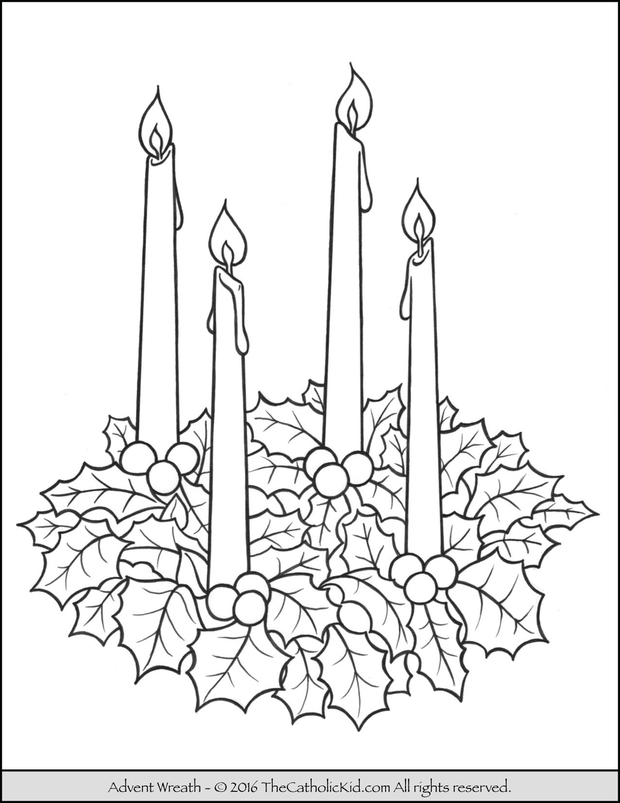Advent Wreath Coloring Page Free Printable Advent Wreath Free