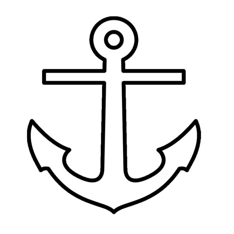 Anchor | Stole Ideas | Anchor Stencil, Reverse Applique, Anchor Outline ...