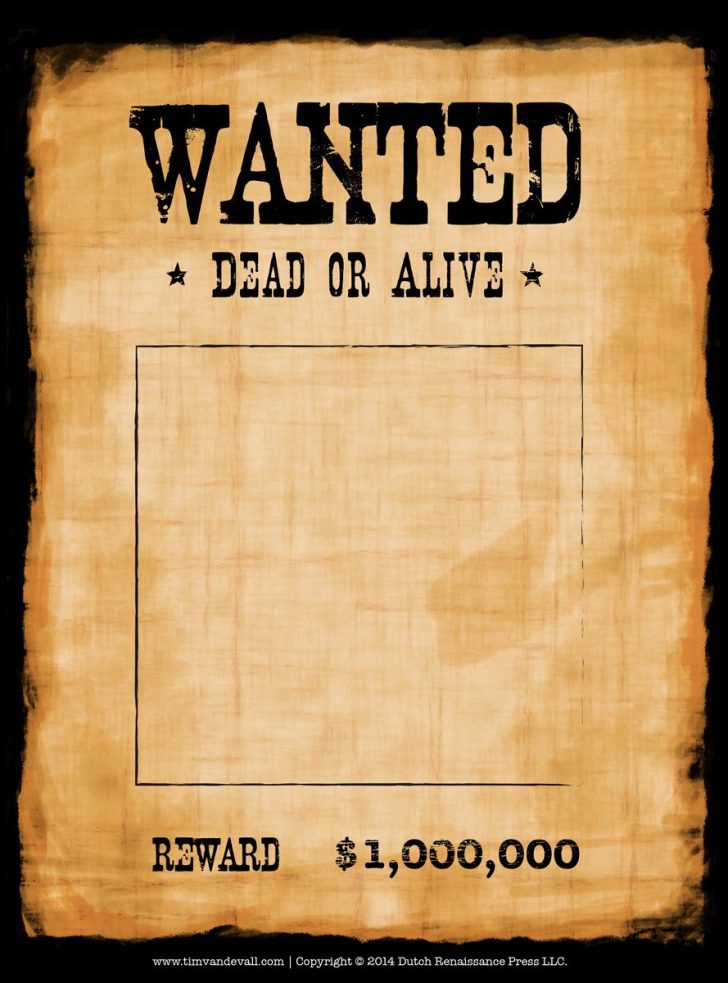 Free Printable Wanted Poster Invitations