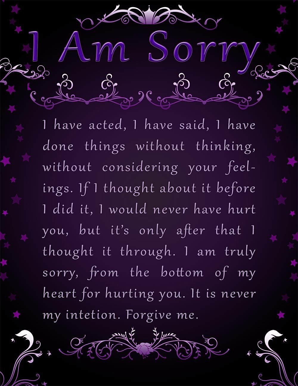 Apology Card Templates | 10+ Free Printable Word &amp;amp; Pdf - Free Printable I Am Sorry Cards