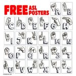 Asl Alphabet And Letter Posters | Classroom Printables | Asl Letters   Sign Language Flash Cards Free Printable