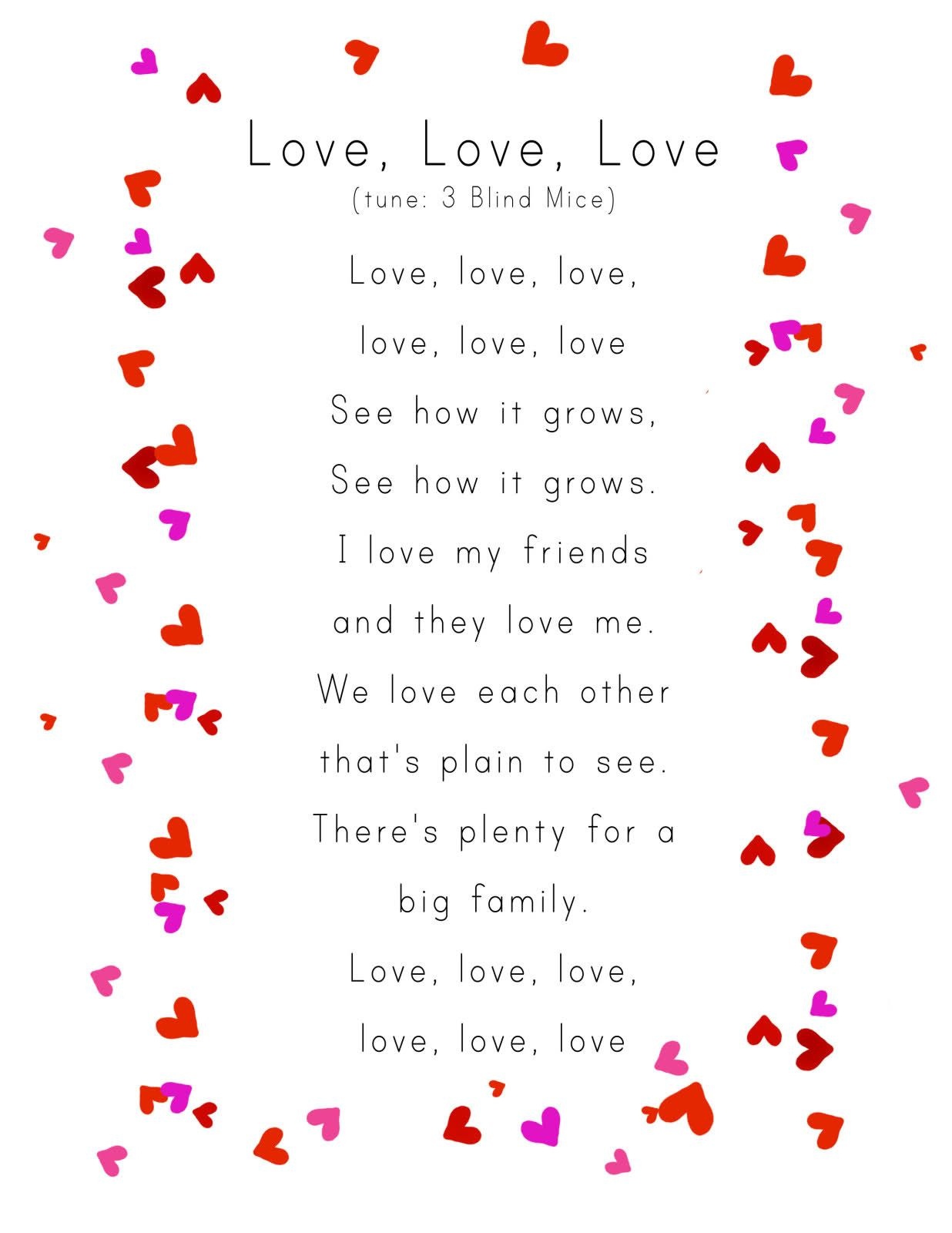 Awww For Valentine&amp;#039;s Day Week :) | Valentine&amp;#039;s Preschool | Valentine - Free Printable Romantic Poems