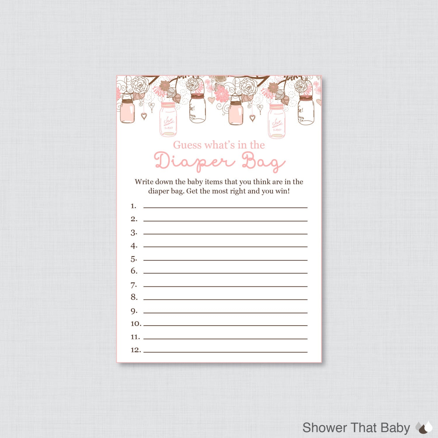 What s In The Diaper Bag Game Free Printable Free Printable