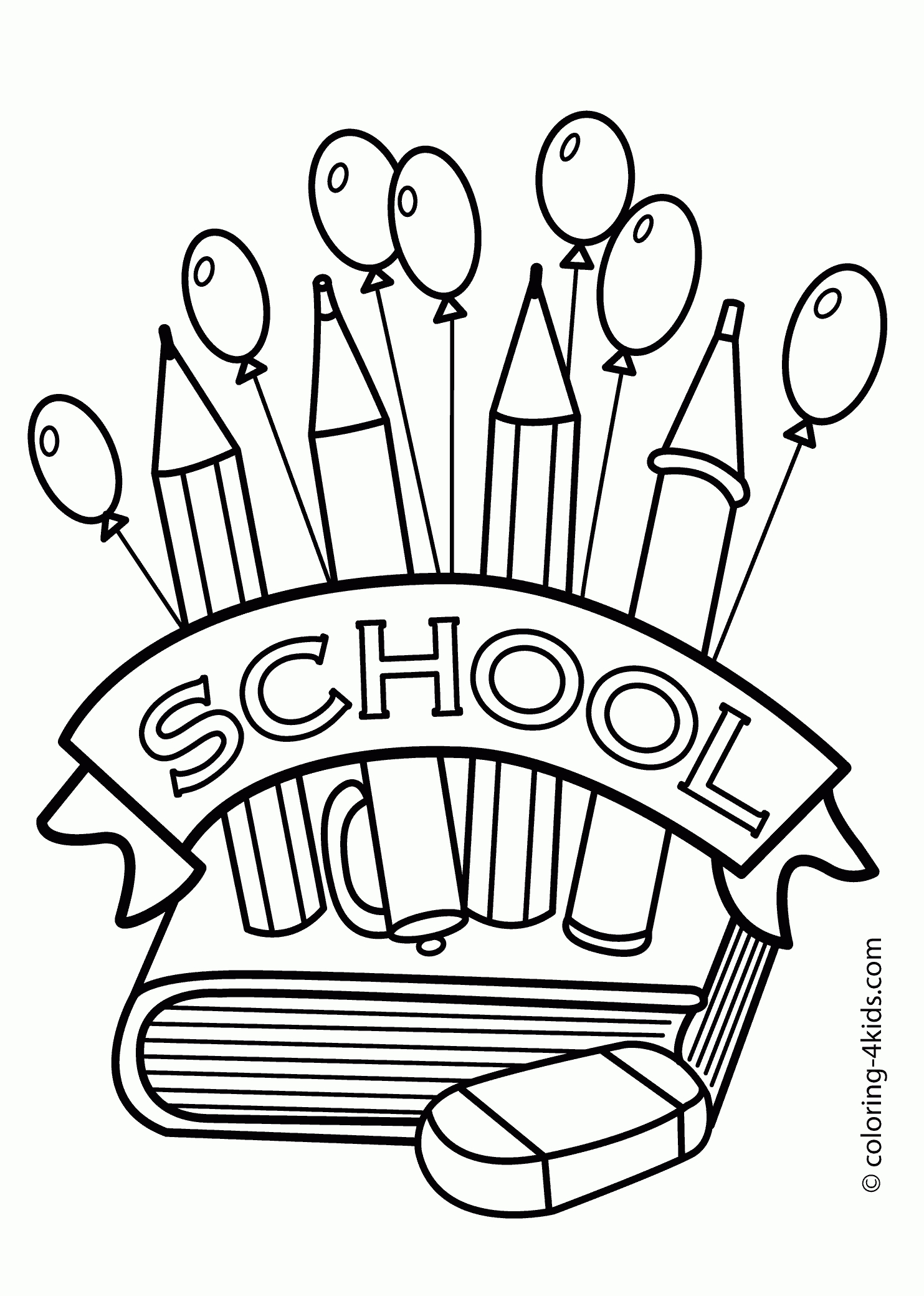 Back To The School Coloring Page, Classes Coloring Page For Kids - Back To School Free Printable Coloring Pages