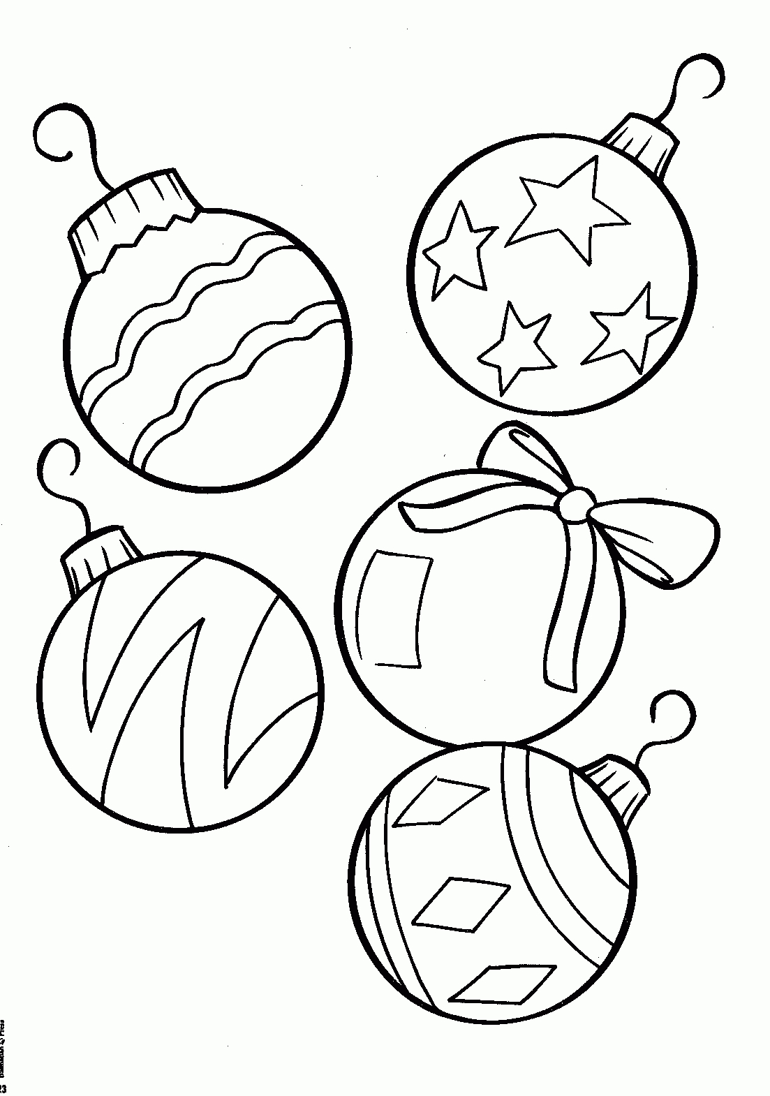 Ball Ornaments - Christmas Coloring Pages - Free Large Images - Xmas Coloring Pages Free Printable
