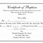 Baptism Certificate Template | Tubidportal   Free Printable Baptism Certificate