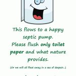 Bathroom Sign. Please Flush Only Toilet Paper, | Signs In 2019   Free Printable Do Not Flush Signs