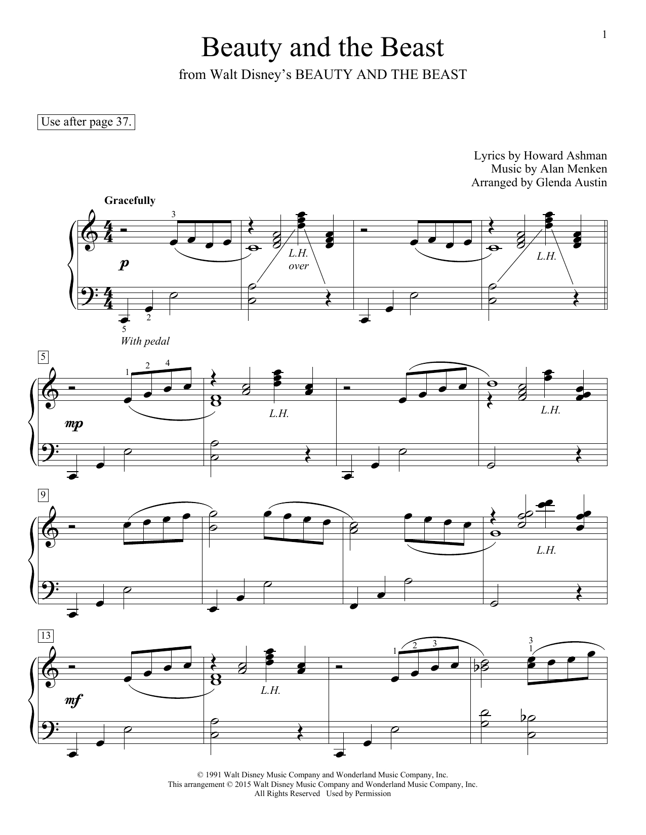 Beauty And The Beast Piano Sheet Music Free Printable Free Printable