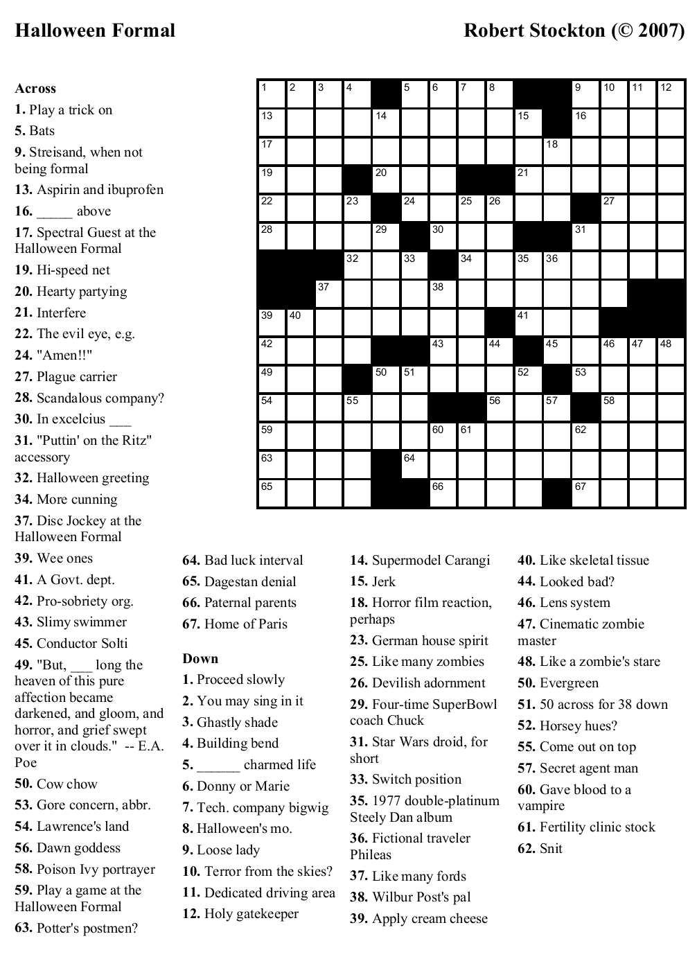 Pin On Printable Crossword Puzzles Printable Crossword Adults