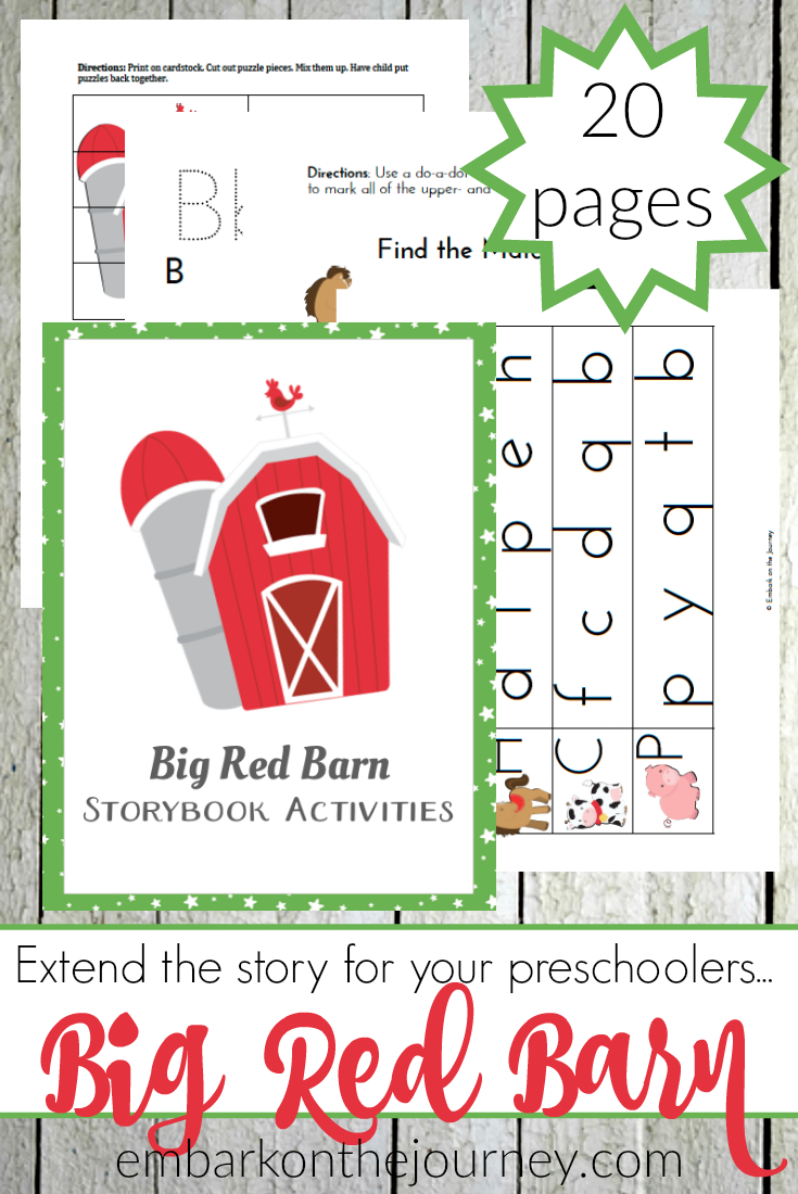 Big Red Barn Activities And Printables For Prek And Kindergarten - Free Printable Story Books For Kindergarten