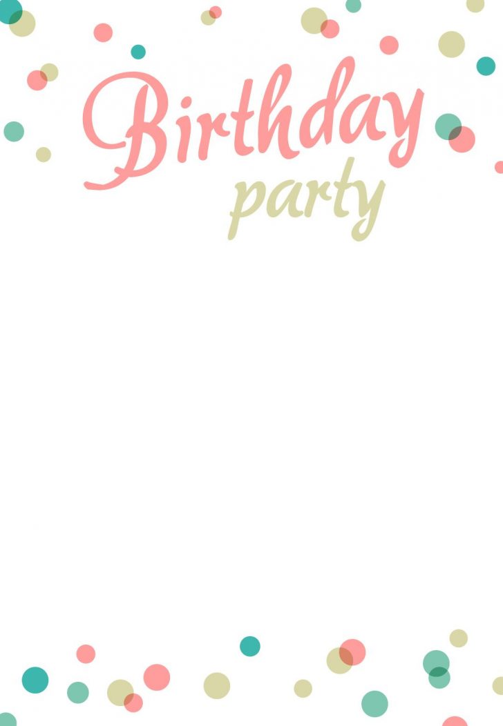 Free Printable Birthday Invitations Pinterest