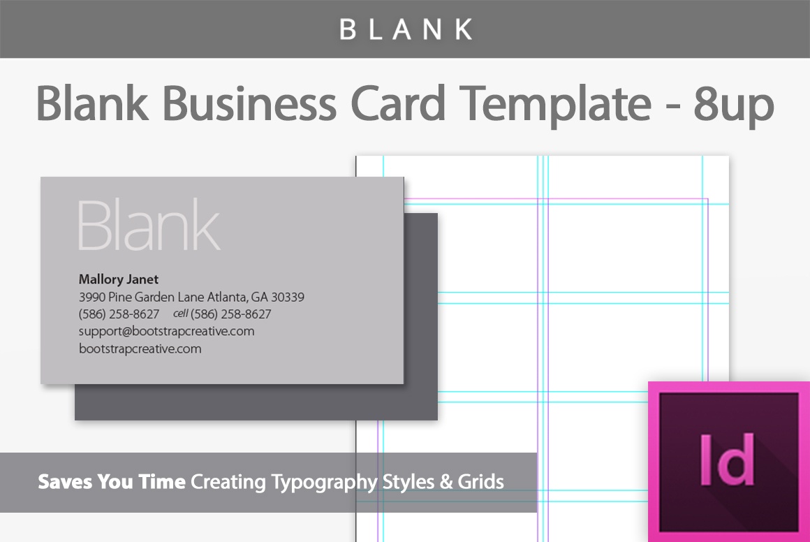 Blank Business Card Indesign Template - Free Printable Blank Business Cards
