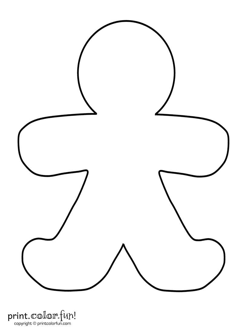 Pinellen On Free Printables Gingerbread Man Coloring Page