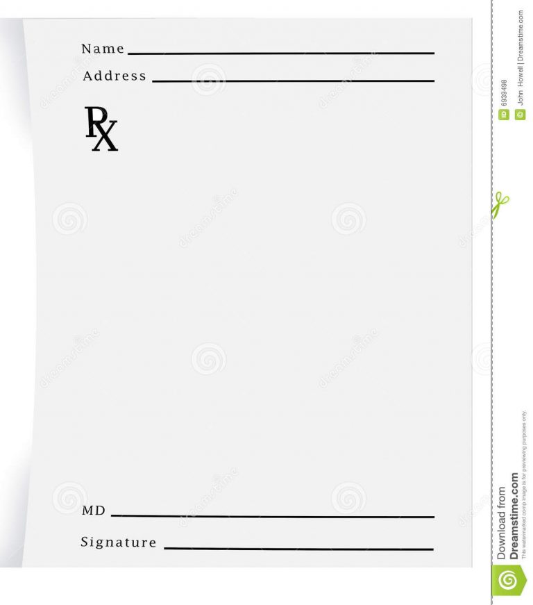 Blank Prescription Pad - Kaza.psstech.co - Free Printable Prescription ...