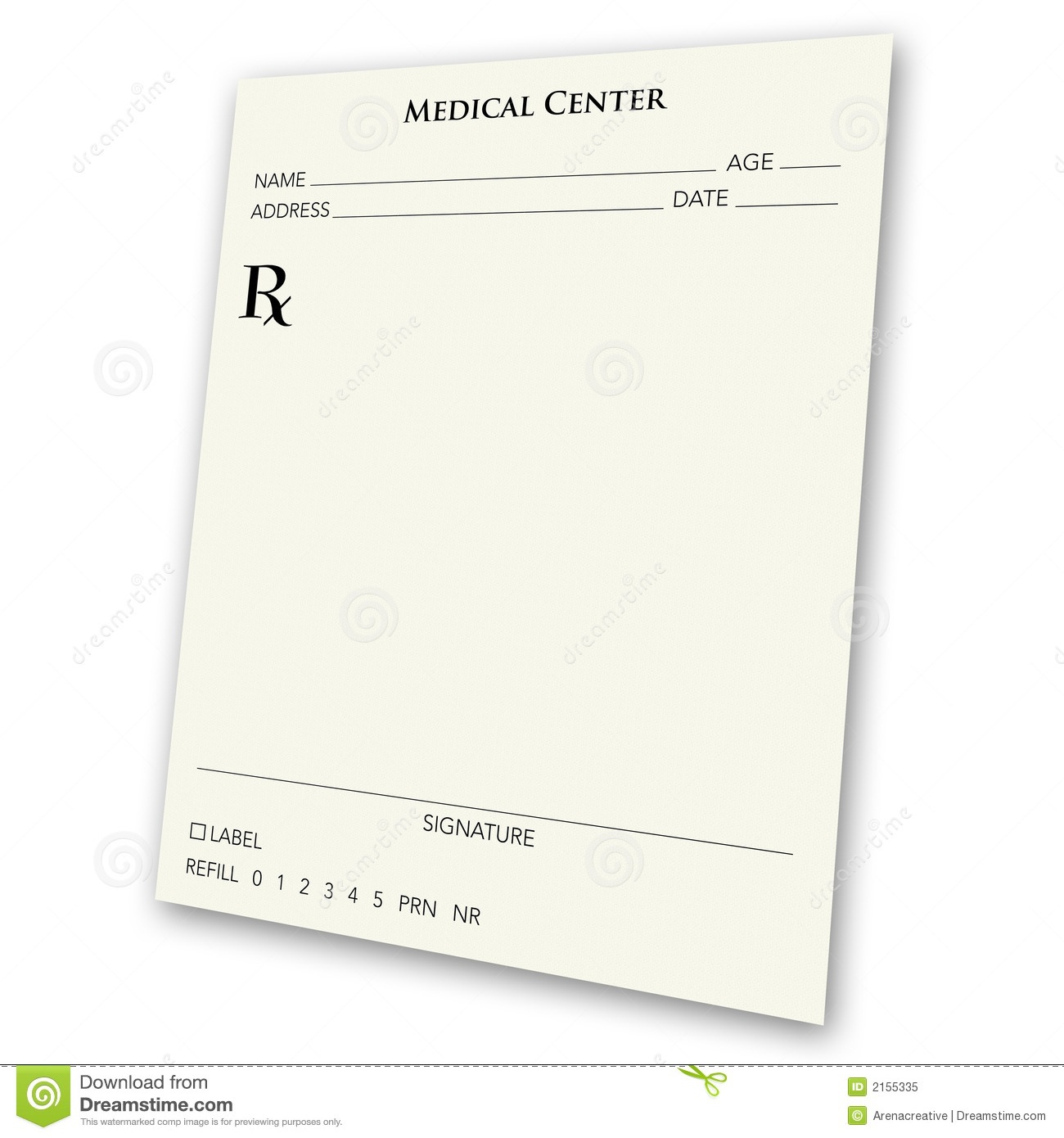 Blank Prescription Pad Stock Illustration. Illustration Of Health - Free Printable Prescription Pad