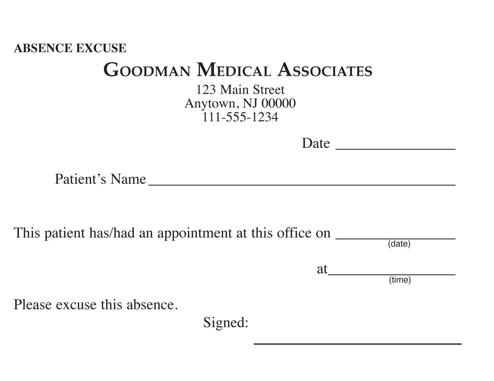 36 free fill in blank doctors note templates for work school free