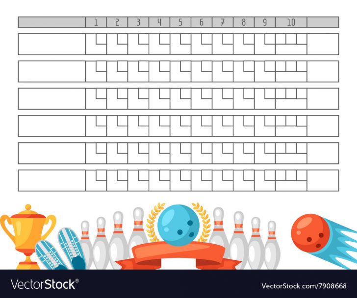 Bowling Score And Scoreboard Vector Images 31 Free Printable Bowling
