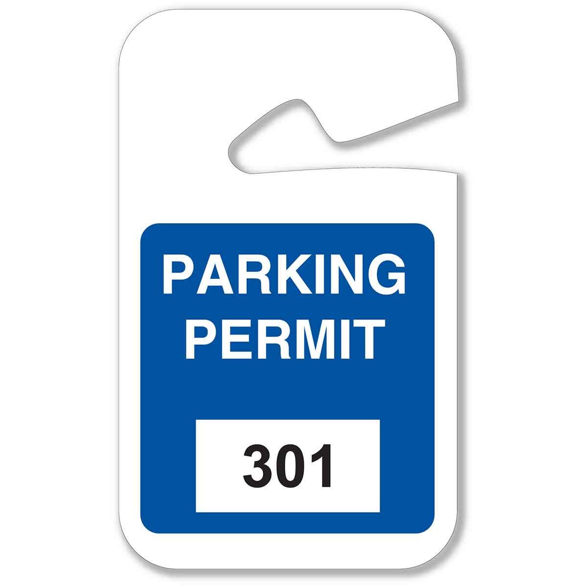 Brady Part 96264 Rearview Mirror Hanging Tags Bradyid Free Printable Parking Permits